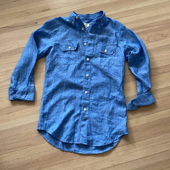 Club Monaco Slim Fit Linen Dress Shirt - Picture 6 of 9